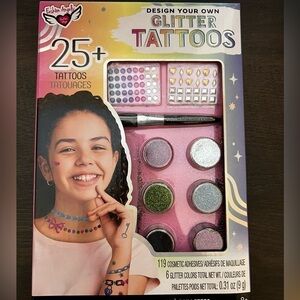New Design Your Own Glitter Tattoos. 25+ tattoos.  Great gift!